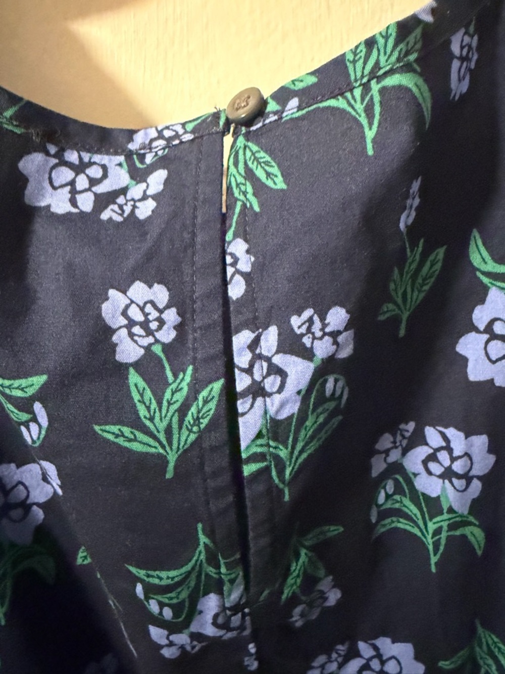 NWT J. Crew Navy Floral Cotton Tiered Midi Dress with Tie Sleeves Sz 8 Wedding - Picture 7 of 11